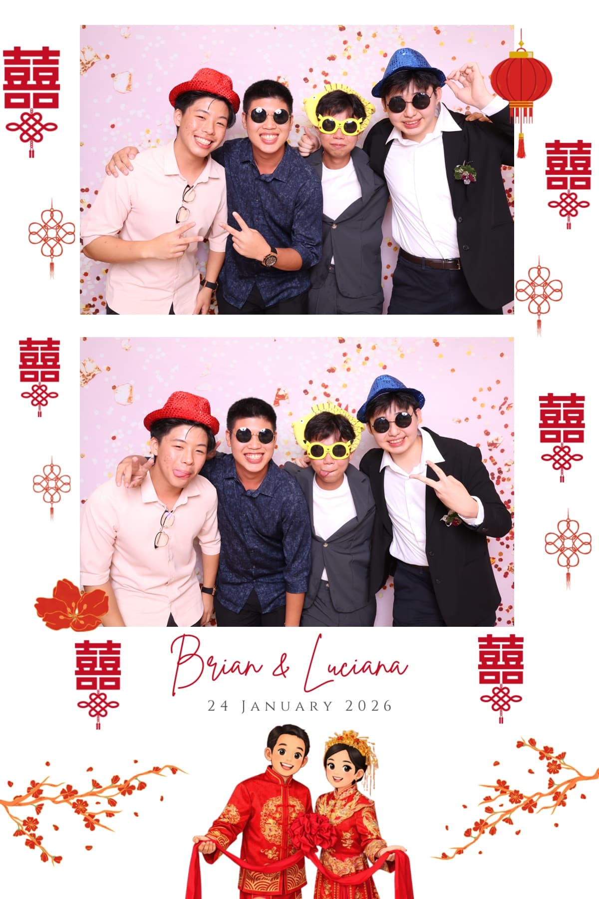 Photobooth station arranged for an indoor Singapore venue