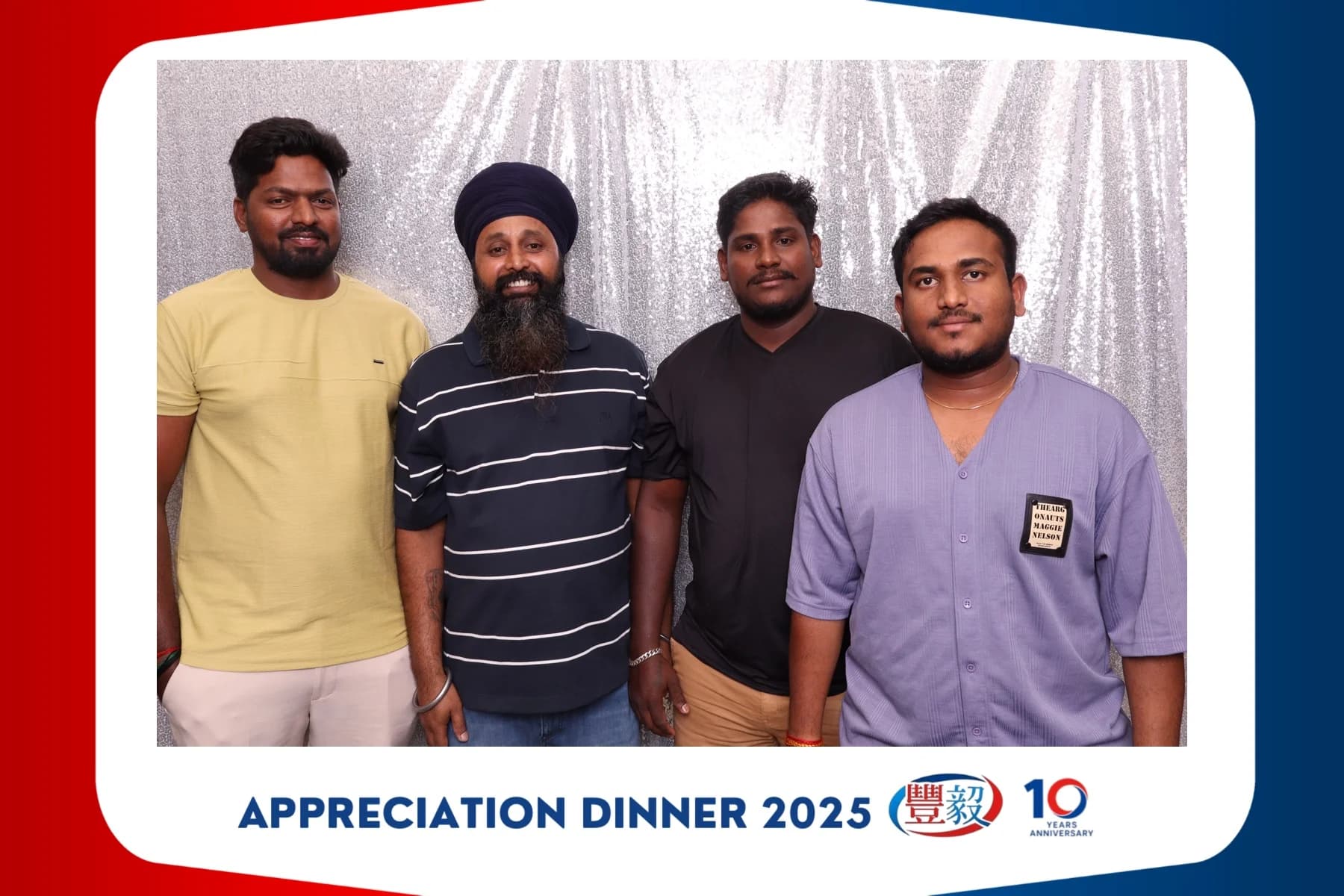 Professional photobooth station for indoor corporate celebration