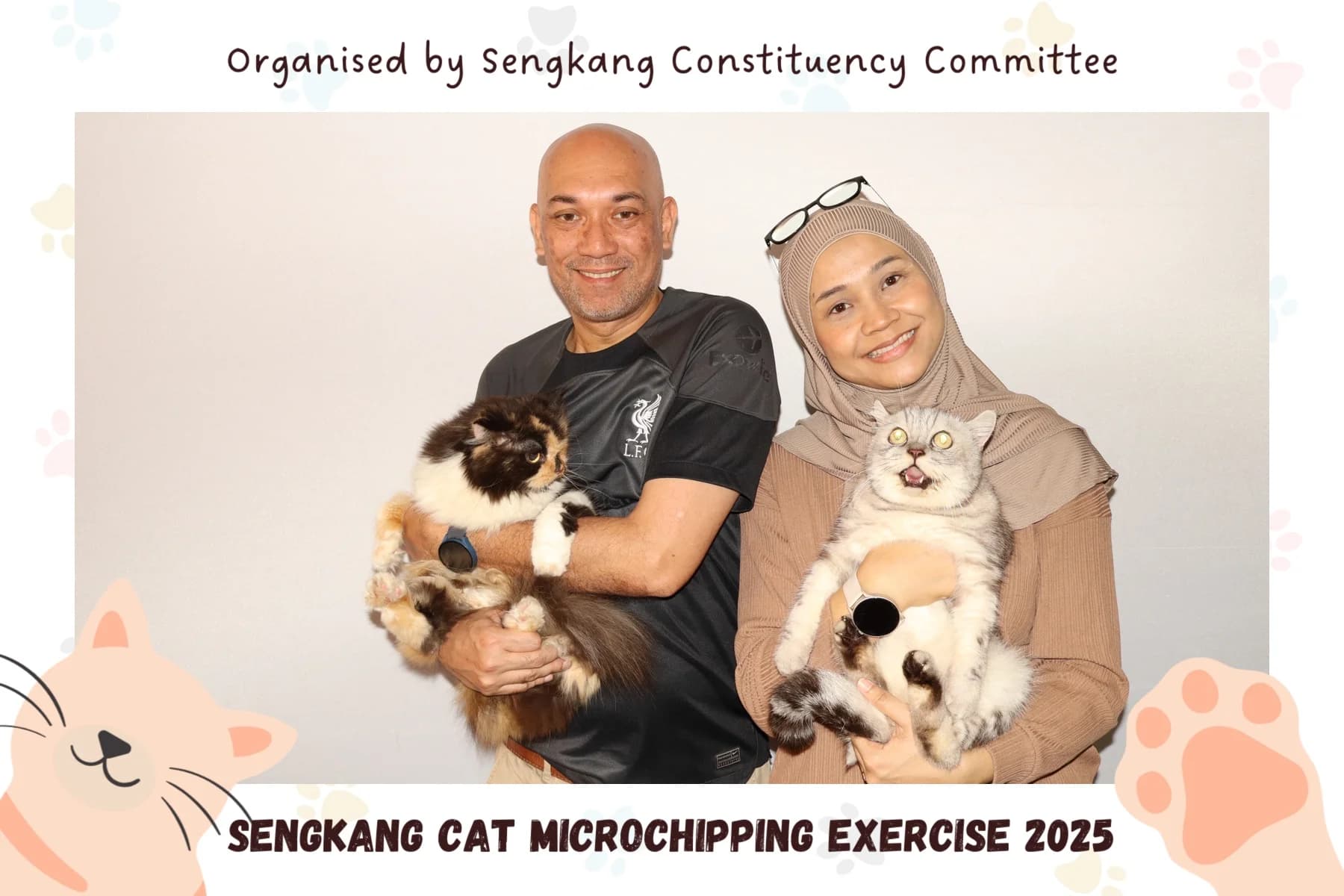 Corporate group photo printed instantly at branded event booth